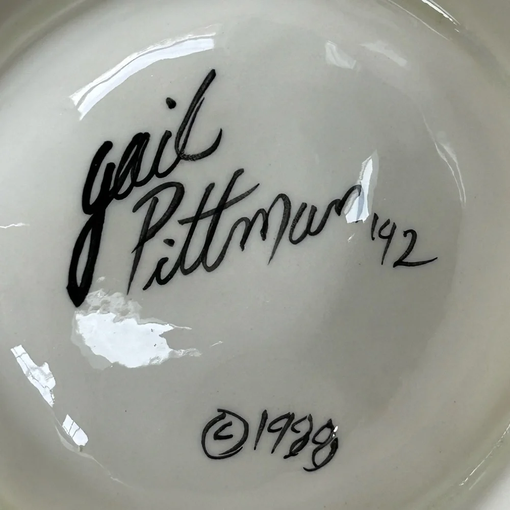 SLAH Gail Pittman vintage pottery, signed and numbered by artist. Watermelon.